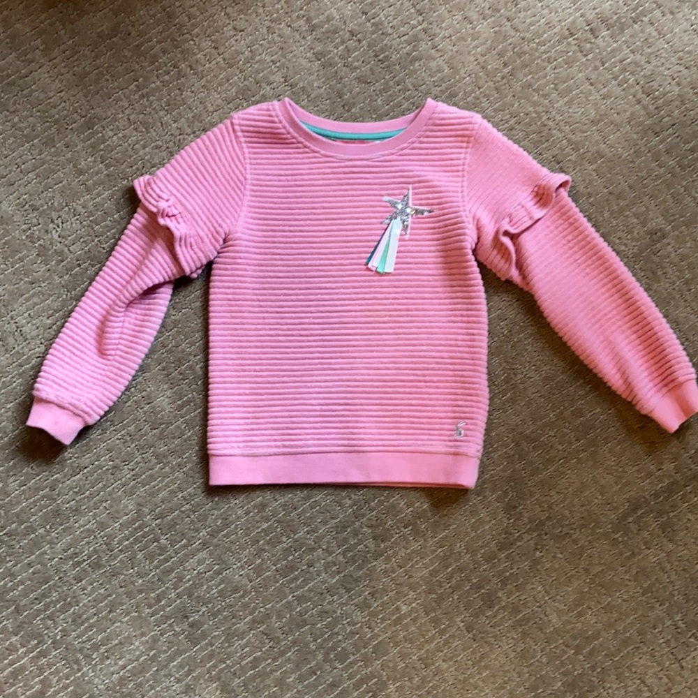 Girls Pink Sweater with Star Sequins